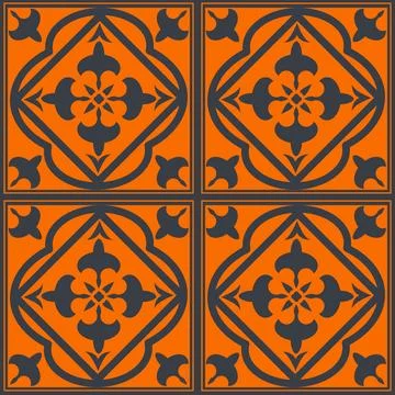 Beautiful seamless tile pattern designs make great flooring Stockillustratie