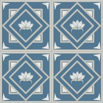 Beautiful seamless tile pattern designs make great flooring Stockillustratie
