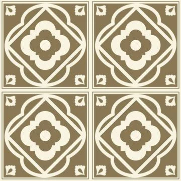 Beautiful seamless tile pattern designs make great flooring Stock Illustration
