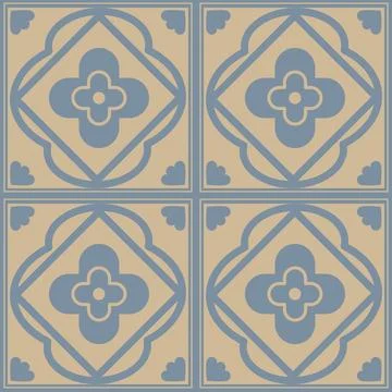 Beautiful seamless tile pattern designs make great flooring Stockillustratie