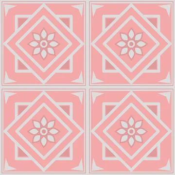 Beautiful seamless tile pattern designs make great flooring Stockillustratie