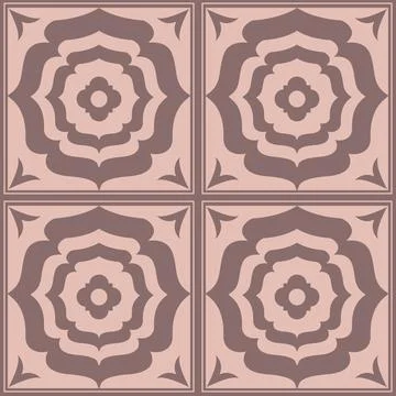 Beautiful seamless tile pattern designs make great flooring Stockillustratie