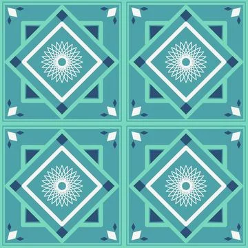 Beautiful seamless tile pattern designs make great flooring Stock Illustration