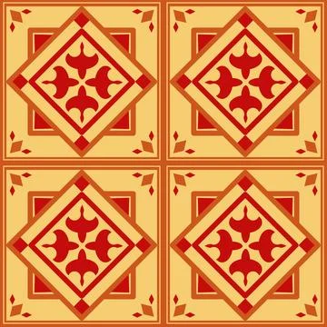 Beautiful seamless tile pattern designs make great flooring Stockillustratie