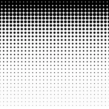 Beautiful seamless vector black dotted pattern on white background Illustrazione stock
