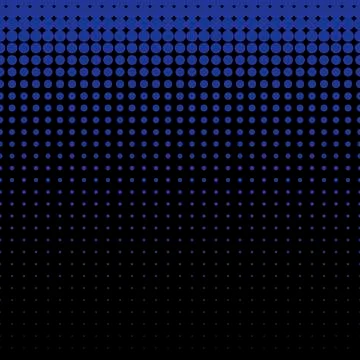 Beautiful seamless vector blue dotted pattern on black background Stock Illustration