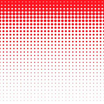 Beautiful seamless vector red dotted pattern on white background Illustrazione stock