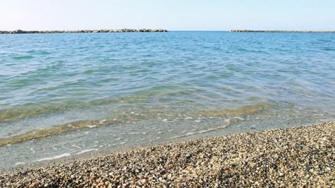 Beautiful seascape from the beach Stock Footage 161494169