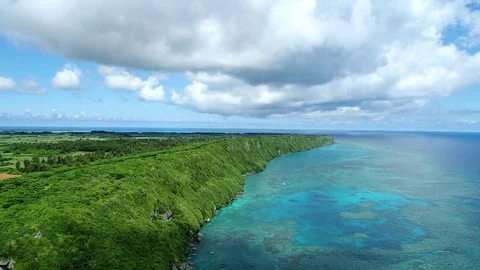The beautiful seascape at Okinawa in Japan Stock Footage