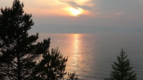 Beautiful seascape at sunset Stock Footage 198188357