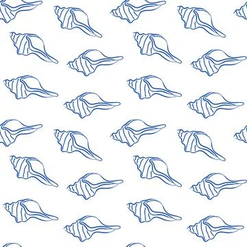 A Beautiful Seashell Pattern Design For Elegant Coastal Decor That Captivat.. Illustrazione stock