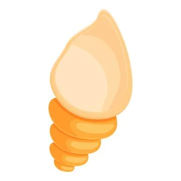 Beautiful seashell standing upright on white background Stock Illustration