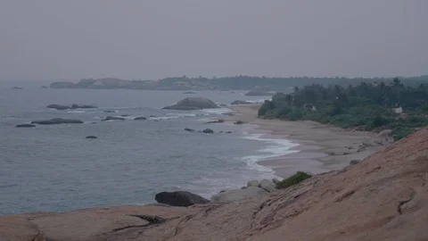 Beautiful seashore with calm waves Stock Footage 128532211