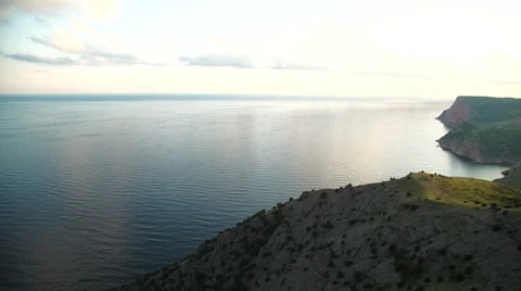 Beautiful seashore in the evening Stock Footage 63641149