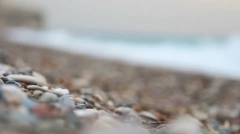 Beautiful Secluded pebble beach Stock Footage 42185565