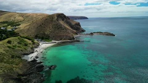 Beautiful Second Valley Jetty  Beach. South Australia. 库存影片 229206214