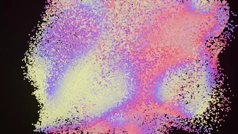 Beautiful Self-luminous Particles In 4K. Seamless Loop. 60fps Video Vídeo Stock 310300196