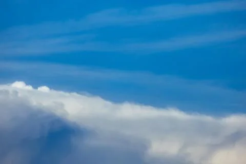 Beautiful shape of cloud and blue sky for background Stock Photos