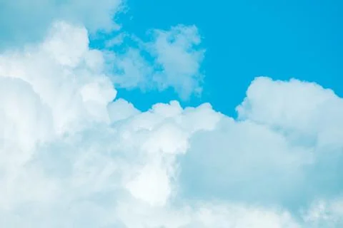 Beautiful shape of cloud and blue sky for background Stock Photos