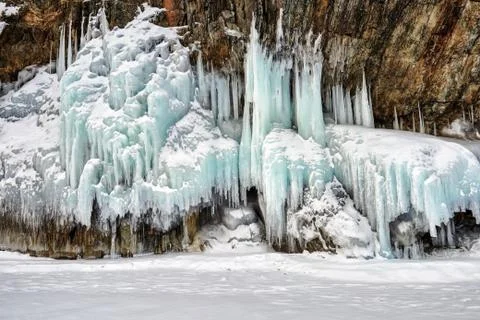 Beautiful shape of splashed ice Stock Photos