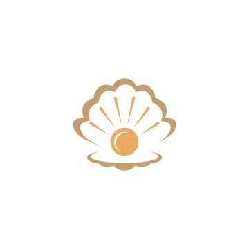 Beautiful shell icon logo design Stock Illustration