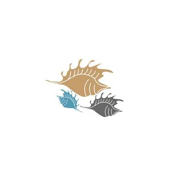 Beautiful shell icon logo design Stock Illustration