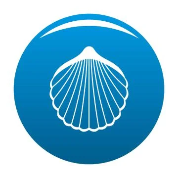 Beautiful shell icon vector blue Stock Illustration