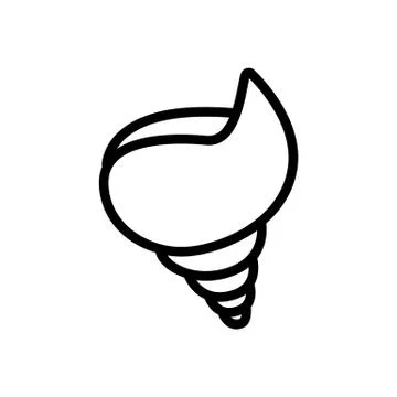 Beautiful shell icon vector. Isolated contour symbol illustration 스톡 일러스트