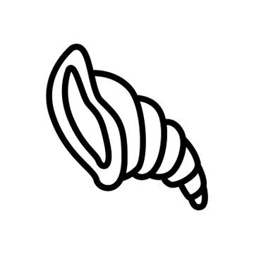 Beautiful shell icon vector. Isolated contour symbol illustration Stock Illustration