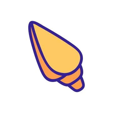 Beautiful shell icon vector. Isolated contour symbol illustration イラスト素材
