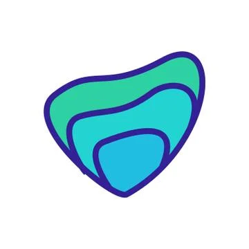 Beautiful shell icon vector. Isolated contour symbol illustration Illustrazione stock