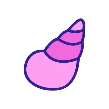 Beautiful shell icon vector. Isolated contour symbol illustration Stock Illustration