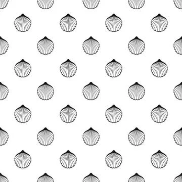Beautiful shell pattern seamless Stock Illustration