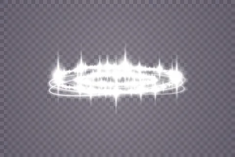 A beautiful shimmering white light circular effect that is enhanced with Stock Illustration