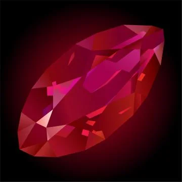 Beautiful shiny ruby Stock Illustration