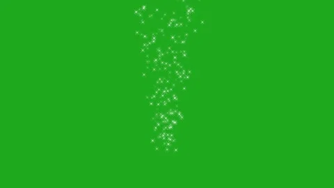 Beautiful shiny tiny star particles fountain on green screen background Stock Footage 288013771
