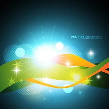 Beautiful shiny wave Stock Illustration