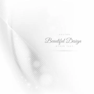 Beautiful shiny waves in white background Stock Illustration