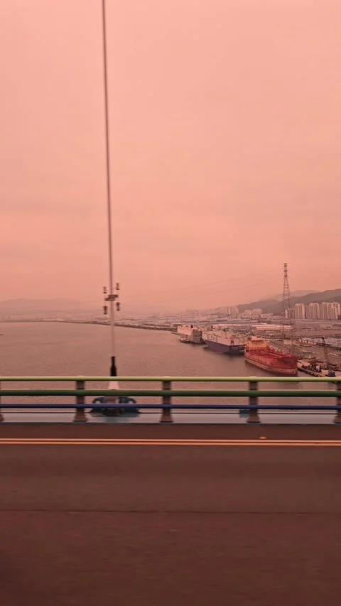 Beautiful shipbuilding area Stock Footage 274077591