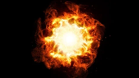Beautiful Shockwave Fire Background Animation Stock Footage 98413162