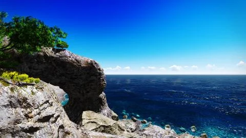 Beautiful shore Stock Illustration