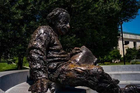 Beautiful shot of the Albert Einstein Memorial in Washington DC Stock Photos