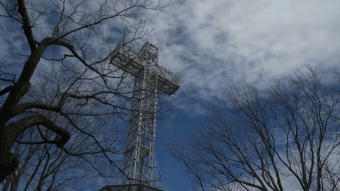 A beautiful shot of the cross Video stock 105380717