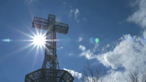 A beautiful shot of the cross Stock Footage 105380987