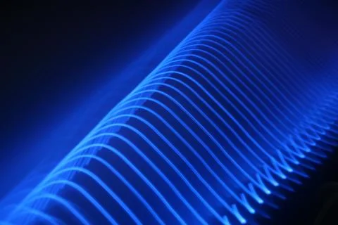 Beautiful shot of intersecting refracted light layers on a black background Stock Illustration
