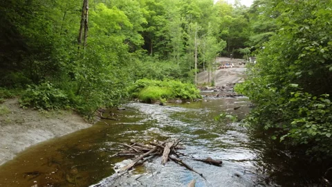 beautiful shot of lakes and rivers in th... | Stock Video | Pond5