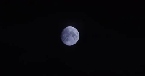 Beautiful Shot of the Moon Stock Footage 133204836