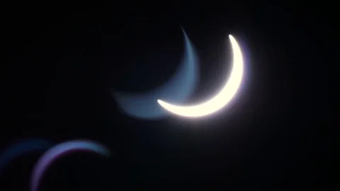 A beautiful shot of a nearly complete solar eclipse Vídeo Stock 80270205