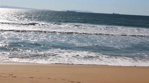 Beautiful Shot of Ocean Waves Stock Footage 35297253