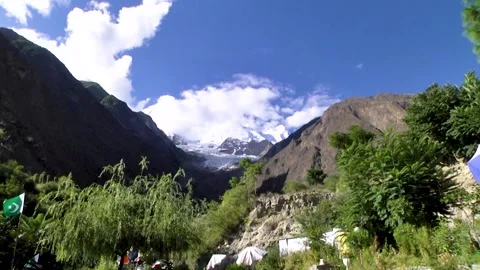 Beautiful shot of snow-covered mountains on Pakistan (2) Stock Footage 199243053